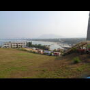 Blick vom Sockel der Shiva-Statue nach Norden mit unserer Unterkunft